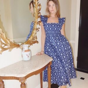 Navy Trellis Nap Dress
